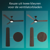 Philips Plafondventilator met LED lamp | Civx | Ø 132 cm | 3000-6500K | Donker hout | Dimbaar LPH04852 - 6
