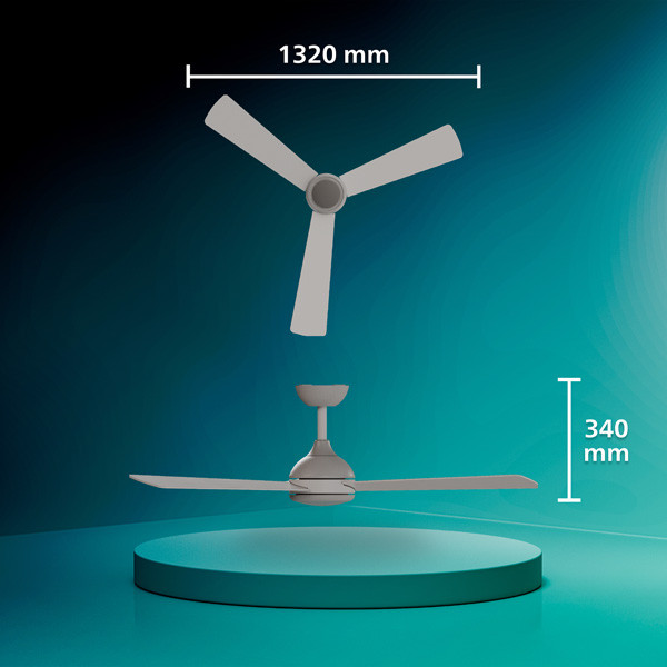 Philips Plafondventilator met LED lamp | Civx | Ø 132 cm | 3000-6500K | Licht hout | Dimbaar LPH04853 - 9