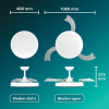 Philips Plafondventilator met LED lamp | Solr | Ø 106 cm | Inklapbare bladen | 2700- 5500K | Wit  | Dimbaar LPH04844 - 9