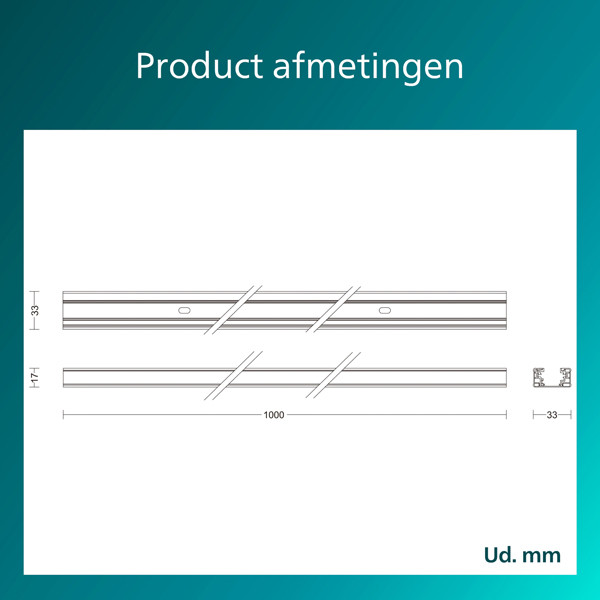 Philips Rail EasyLink | 1 meter | Wit | Uitbreiding LPH04504 - 4