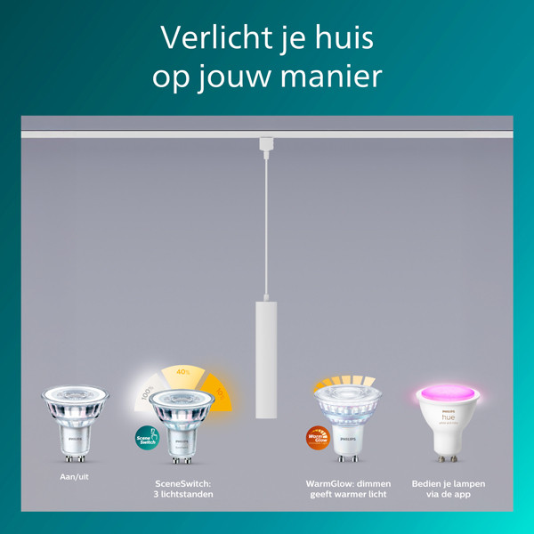 Philips Railverlichting EasyLink | Paxie | Hanglamp | GU10 fitting | Wit LPH04518 - 5