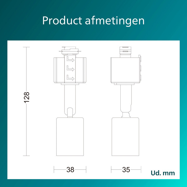 Philips Railverlichting EasyLink | Tobia | Opbouwspot | GU10 fitting | Zwart LPH04529 - 9