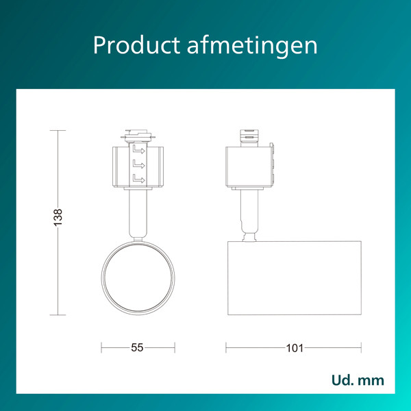 Philips Railverlichting EasyLink | Zilo | Opbouwspot | GU10 fitting | Wit LPH04536 - 9