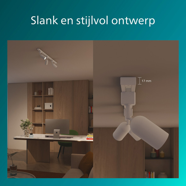 Philips Railverlichting EasyLink Starterset | Shea | 3x Opbouwspot | GU10 fitting | Wit LPH04524 - 6