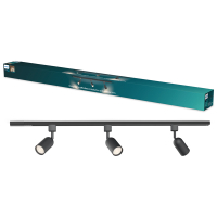 Philips Railverlichting EasyLink Starterset | Shea | 3x Opbouwspot | GU10 fitting | Zwart LPH04523