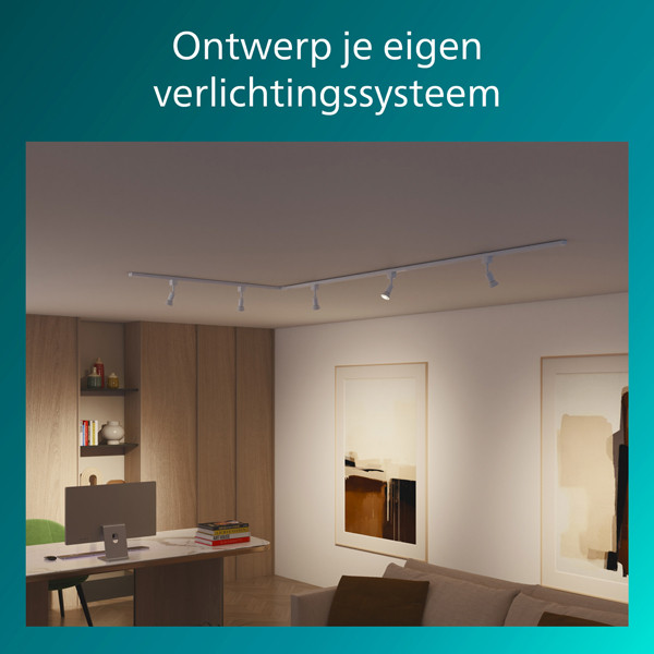 Philips Railverlichting EasyLink Starterset | Tobia | 3x Opbouwspot | GU10 fitting | Wit LPH04532 - 7