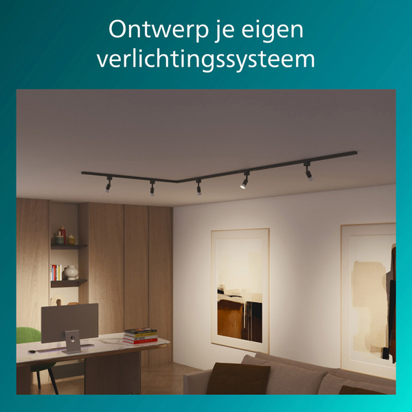 Philips Railverlichting EasyLink Starterset | Tobia | 3x Opbouwspot | GU10 fitting | Zwart LPH04531 - 7