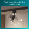 Philips Railverlichting EasyLink Starterset | Tobia | 3x Opbouwspot | GU10 fitting | Zwart LPH04531 - 8