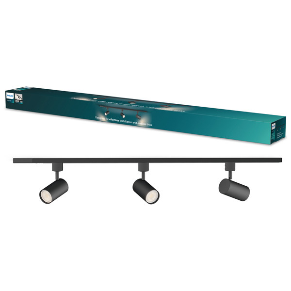 Philips Railverlichting EasyLink Starterset | Zilo | 3x Opbouwspot | GU10 fitting | Zwart LPH04537 - 1
