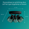 Philips Sleet plafondspot | 3x E14 | Ronde basisplaat | Rookglas  LPH03759 - 3