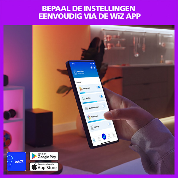 Philips Smart LED Contactsensor | Op batterij | Bluetooth | Wit LPH05136 - 8