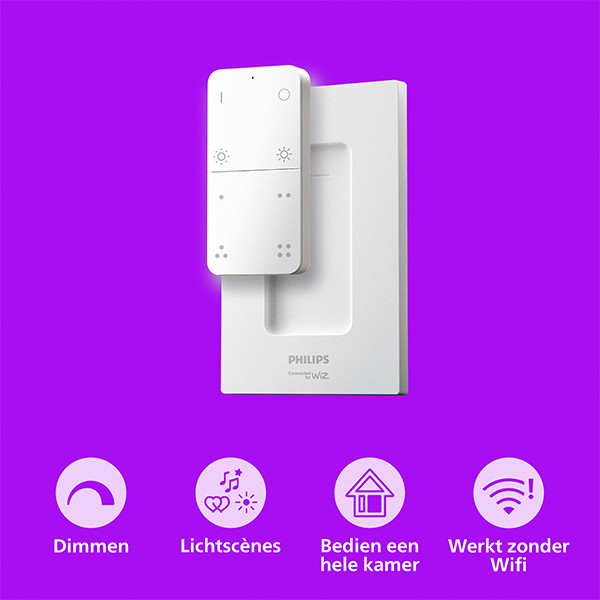 Philips Smart LED Dimschakelaar | Afstandsbediening | 4 lichtscenes | Op batterij | Bluetooth | Wit LPH05133 - 2