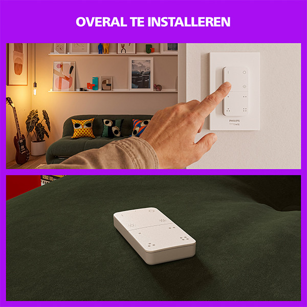 Philips Smart LED Dimschakelaar | Afstandsbediening | 4 lichtscenes | Op batterij | Bluetooth | Wit LPH05133 - 4