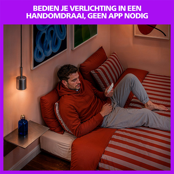 Philips Smart LED Dimschakelaar | Afstandsbediening | 4 lichtscenes | Op batterij | Bluetooth | Wit LPH05133 - 5