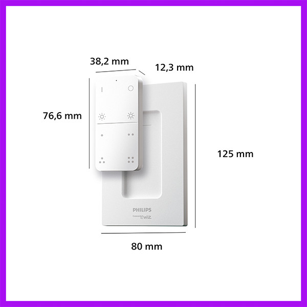 Philips Smart LED Dimschakelaar | Afstandsbediening | 4 lichtscenes | Op batterij | Bluetooth | Wit LPH05133 - 8