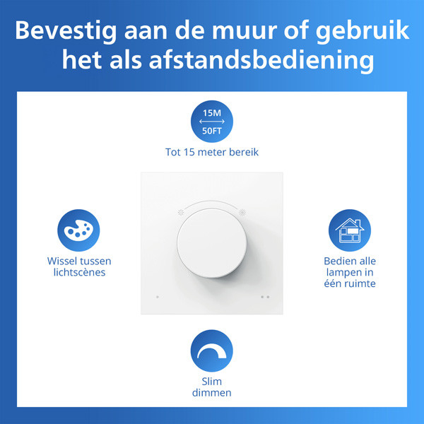 Philips Smart LED Draaischakelaar | Dial Switch | WiFi | Wit LPH05095 - 2