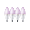 Philips Smart LED E14 led lamp | Kaars C39 | RGB + 2200-6500K | WiFi | 5W (40W) | 4 stuks LPH05086 - 1