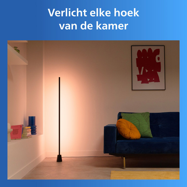 Philips Smart LED Gradient Floor Lamp vloerlamp | 140 cm | RGB + 2200-6500K | Zwart | WiFi | 10W LPH05106 - 3