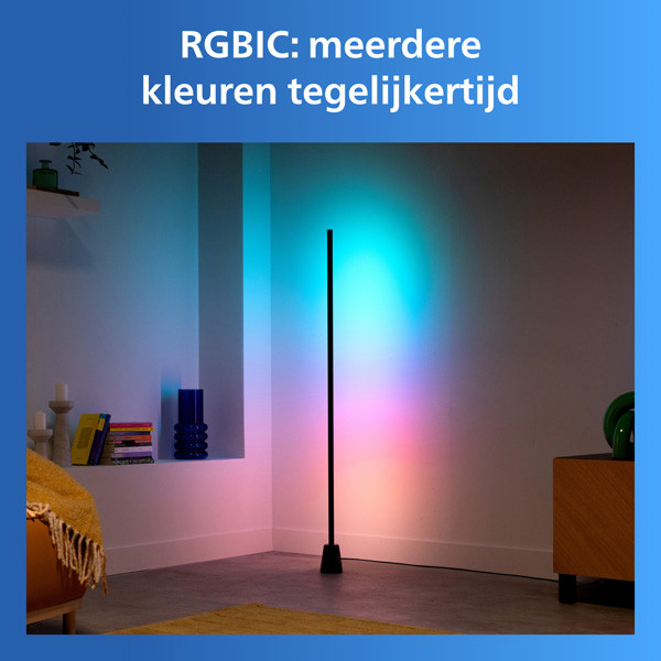 Philips Smart LED Gradient Floor Lamp vloerlamp | 140 cm | RGB + 2200-6500K | Zwart | WiFi | 10W LPH05106 - 5