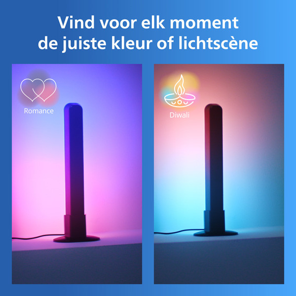 Philips Smart LED Gradient Light Bars tafellamp | 30 cm | RGB + 2200-6500 K | Zwart | WiFi | 8W LPH05105 - 4