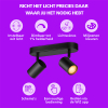 Philips Smart LED Opbouwspot GU10 | 2 spots | RGB + 2200-6500K | Dimbaar | WiFi | 2 x 5W | Zwart LPH05124 - 2