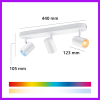Philips Smart LED Opbouwspot GU10 | 3 spots | RGB + 2200-6500K | Dimbaar | WiFi | 3 x 5W | Wit LPH05126 - 10