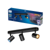 Philips Smart LED Opbouwspot GU10 | 3 spots | RGB + 2200-6500K | Dimbaar | WiFi | 3 x 5W | Zwart LPH05125 - 1