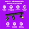 Philips Smart LED Opbouwspot GU10 | 3 spots | RGB + 2200-6500K | Dimbaar | WiFi | 3 x 5W | Zwart LPH05125 - 2