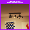 Philips Smart LED Opbouwspot GU10 | 3 spots | RGB + 2200-6500K | Dimbaar | WiFi | 3 x 5W | Zwart LPH05125 - 3