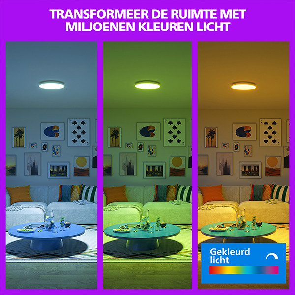 Philips Smart LED Plafondlamp | Rond | Ø 37.5 cm | RGB | Dimbaar | WiFi | 24W | Wit LPH05134 - 3