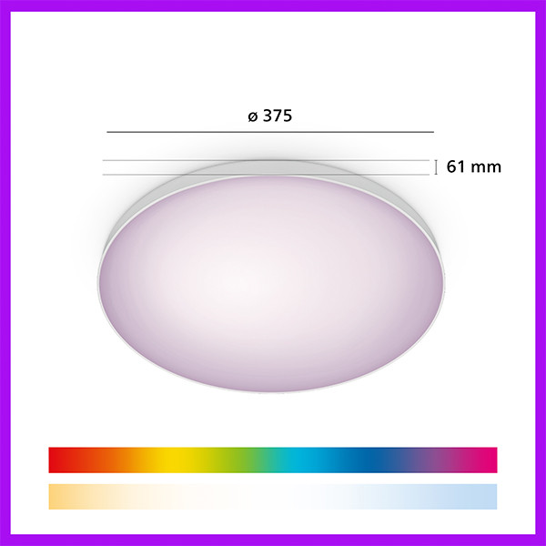 Philips Smart LED Plafondlamp | Rond | Ø 37.5 cm | RGB | Dimbaar | WiFi | 24W | Wit LPH05134 - 10