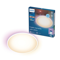 Philips Smart LED Plafondlamp | Rune | Rond | Ø 40 cm | 2 lichtzones | RGB | Dimbaar | WiFi | 21W | Wit LPH05138