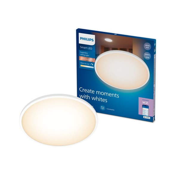 Philips Smart LED SuperSlim plafondlamp | Rond | Ø 55 cm | 2700-6500K | Wit | WiFi | 32W LPH05091 - 1