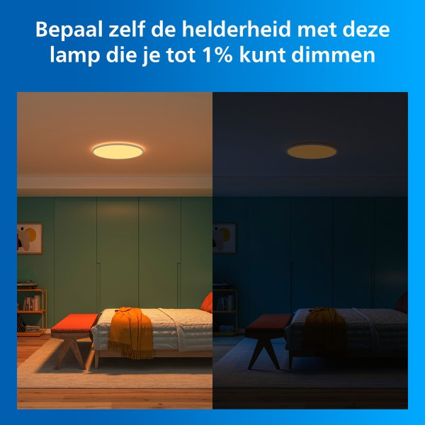 Philips Smart LED SuperSlim plafondlamp | Rond | Ø 55 cm | 2700-6500K | Wit | WiFi | 32W LPH05091 - 4