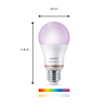 Philips Smart LED lamp E27 | Peer A60 | RGB + 2200-6500K | WiFi | 13W (100W) | 2 stuks LPH05084 - 7
