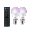 Philips Smart LED lamp E27 starterkit | 2x Peer A60 | Mat | RGB + 2200-6500K | WiFi | 9W LPH05085 - 1