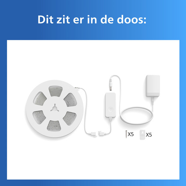 Philips Smart LED led strip | 4 meter | RGB + 2200-6500K | WiFi | 12W LPH05100 - 9