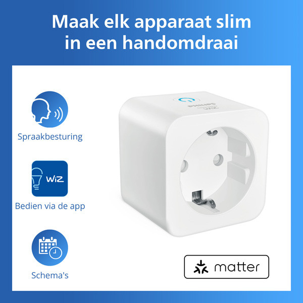 Philips Smart LED plug | Max. 2300W | WiFi | Wit (NL) | 2 stuks LPH05087 - 2