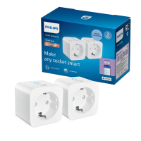 Philips Smart LED plug | inclusief energiemeter | Max. 2300W | WiFi | Wit (NL) | 2 stuks LPH05089