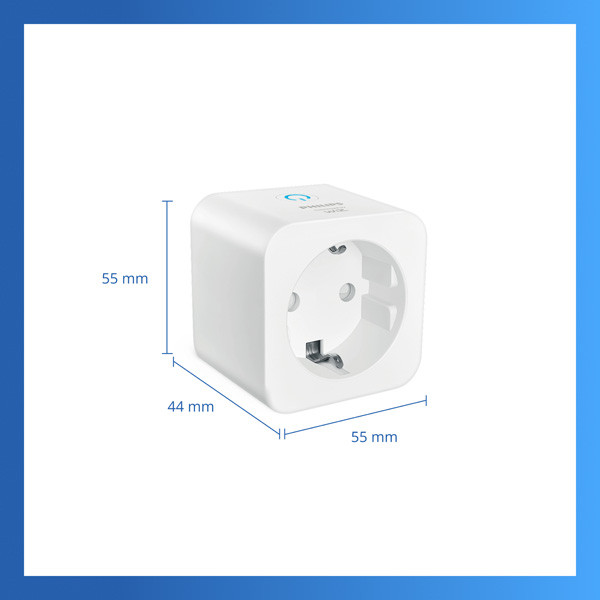 Philips Smart LED plug | inclusief energiemeter | Max. 2300W | WiFi | Wit (NL) | 2 stuks LPH05089 - 9