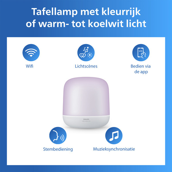Philips Smart LED tafellamp | Hero | RGB + 2200-6500K | Wit | WiFi | 9W LPH05092 - 2