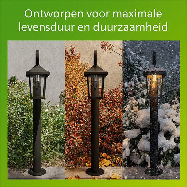 Philips Sokkellamp E27 75 cm | Buzzard | IP44 | 5W | Zwart LPH04626 - 6