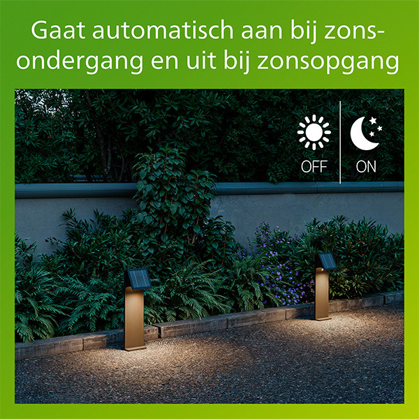 Philips Solar Lantaarn | Tavenlor | Bewegingssensor | 2700K | IP44 | 3.6W | Zwart LPH05143 - 6