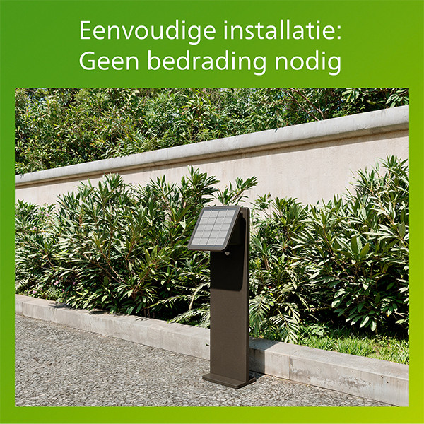 Philips Solar Lantaarn | Tavenlor | Bewegingssensor | 2700K | IP44 | 3.6W | Zwart LPH05143 - 9