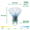Philips UltraEfficient GU10 LED spot | 2700K | 1.2W (35W) | 6 stuks LPH04974 - 3