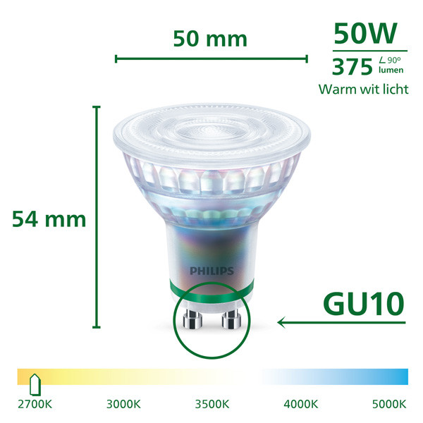 Philips UltraEfficient GU10 LED spot | 2700K | 2.1W (50W) | 6 stuks LPH04973 - 3