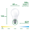 Philips UltraEfficient LED lamp E27 | Peer A60 | Mat | 2700K | 7.3W (100W) | 6 stuks LPH04976 - 3