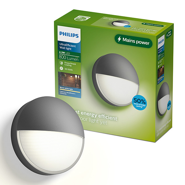 Philips Wandlamp | Capricorn | 2700K | IP44 | 4.3W | Antraciet LPH04638 - 1