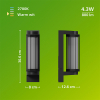 Philips Wandlamp | Ultra Efficient | Avendale | 2700K | IP44 | 4.3W | Zwart LPH05139 - 9