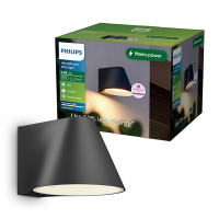 Philips Wandlamp | Ultra Efficient | Voltan | 2700K | IP44 | 4.3W | Zwart LPH05149